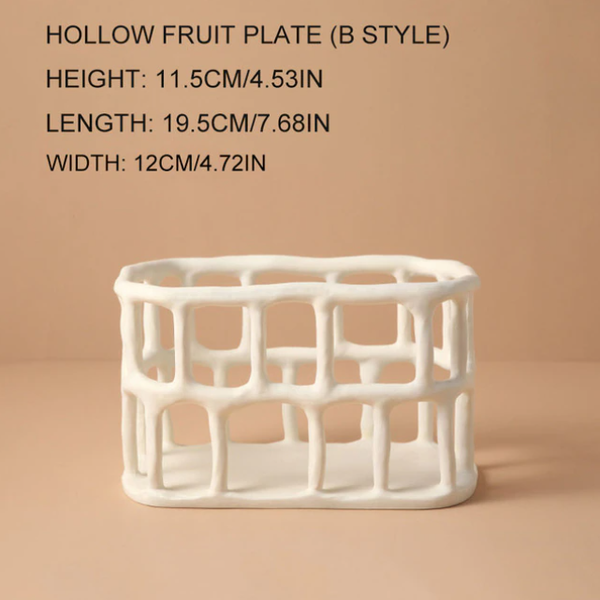 Resin Morandi Hollow Fruit Tray
