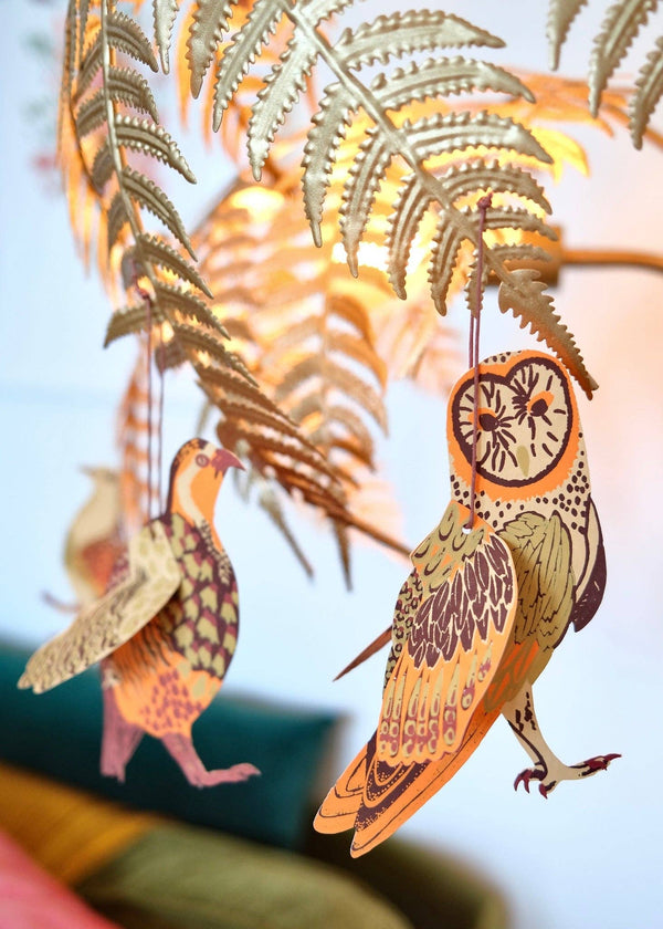 WINTER BIRDS PAPER ORNAMENTS
