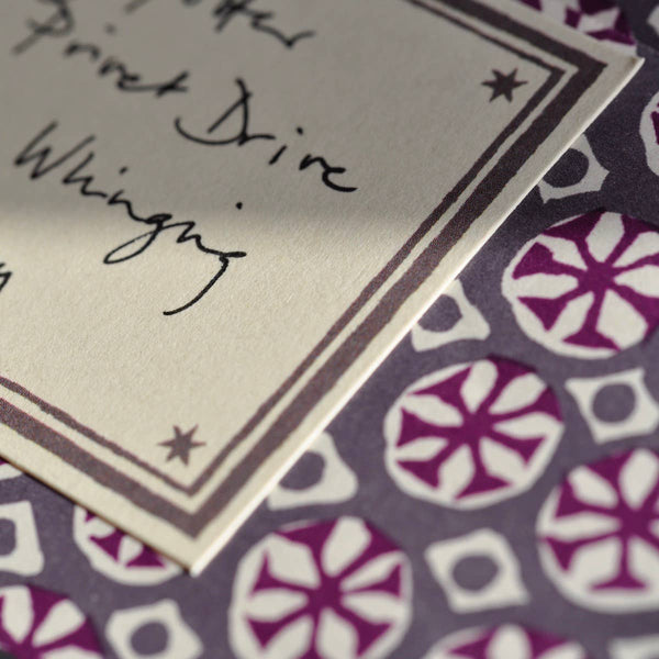 Packet of Ten Patterned Envelopes Sea Urchin French Lavender