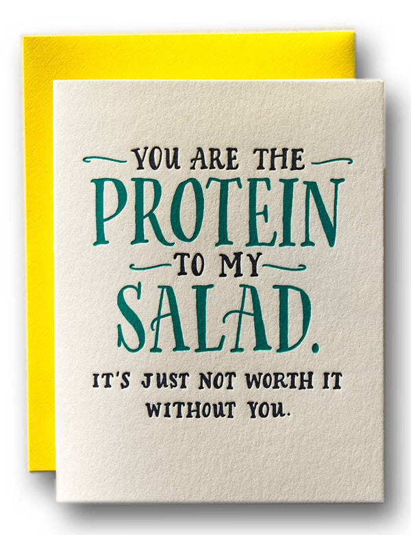 Protein To My Salad Funny Romance Card