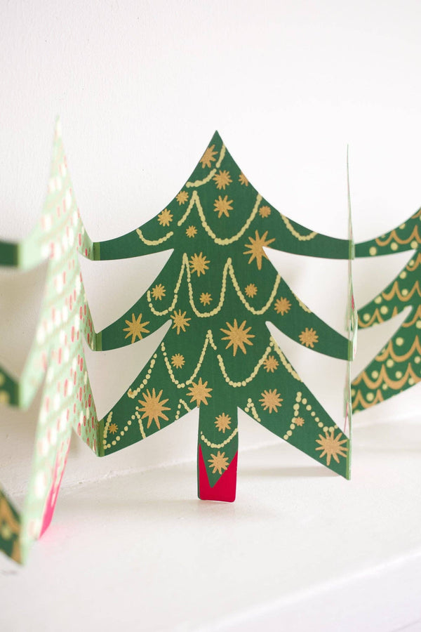 CHRISTMAS TREES CONCERTINA GARLAND