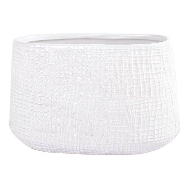 Oval Textured Ceramic Vase (TULLE6)