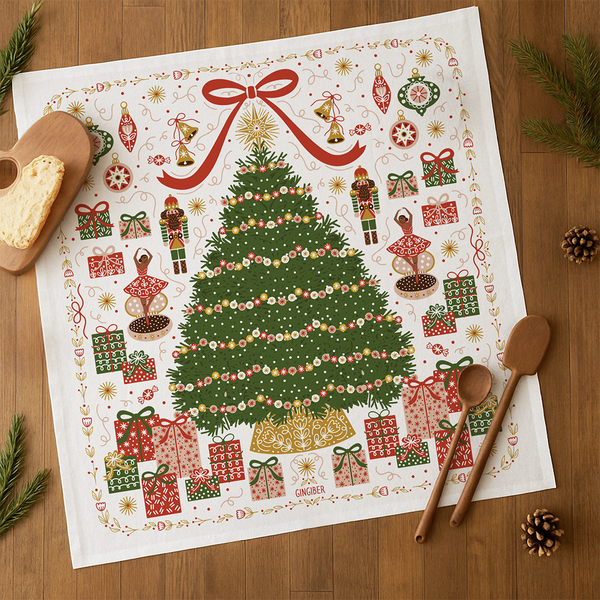 Christmas Tree Tea Towel – Holiday Kitchen Decor