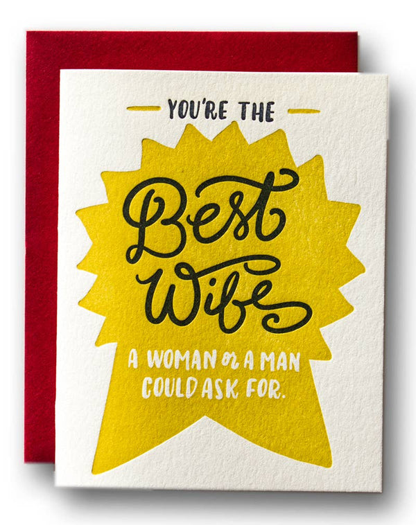 Best Wife Funny Sweet Romance Card