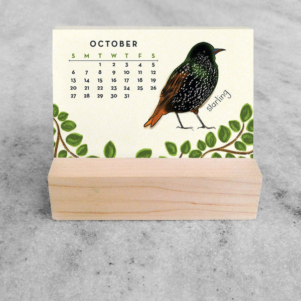 2026 Mini Desk Calendar, Birds