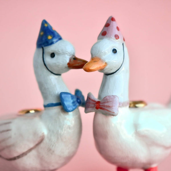 Pink Goose Cake Topper
