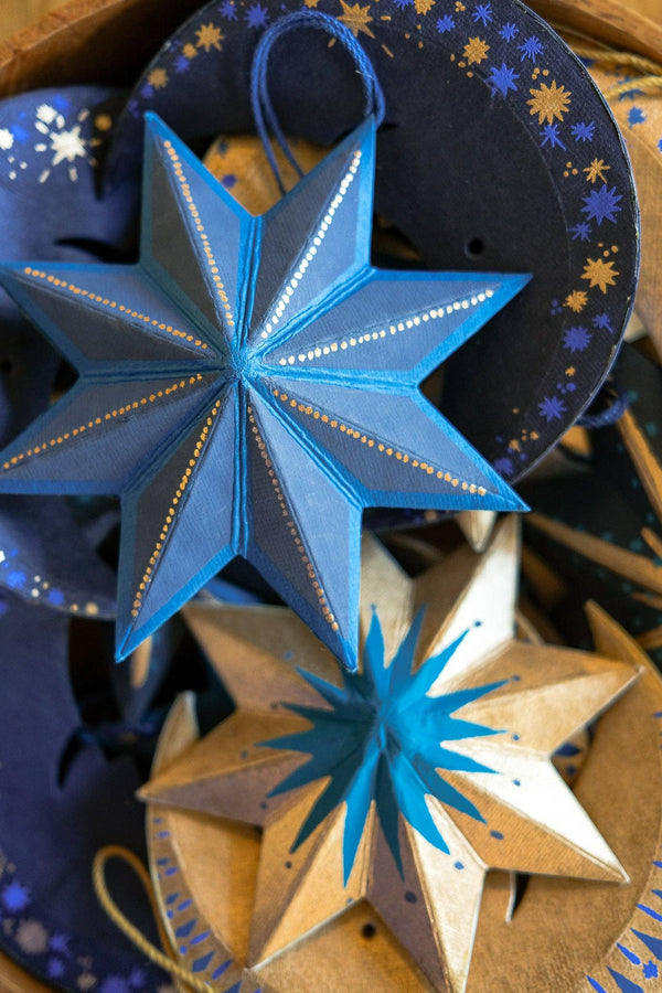 Twinkling Star Screen-Printed Board Golden Star Screen-Printed Board Decoration