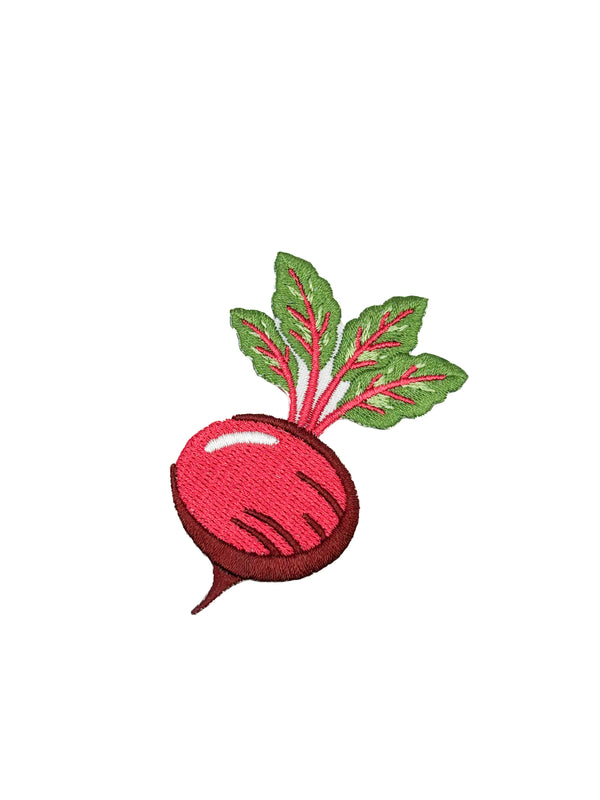 Embroidered Red Beet Iron On Patch Applique Vegetable Farmer