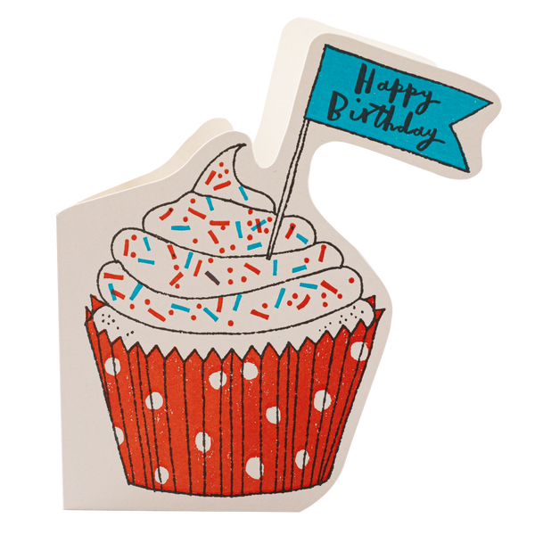 Cupcake Birthday  | Cut-Out - Greeting Card
