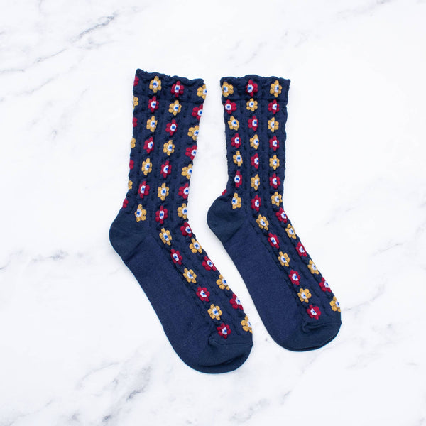 Women's Retro Flower Casual Socks