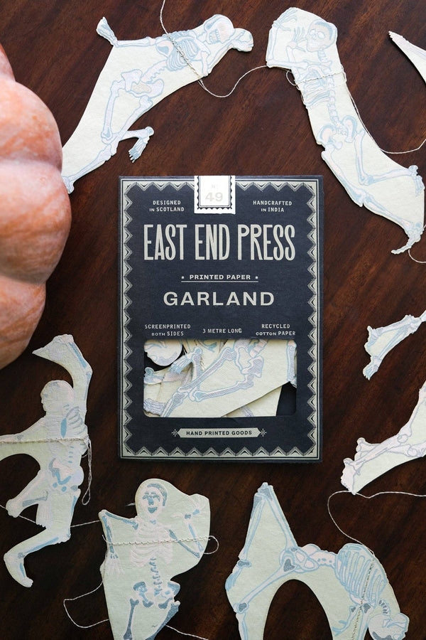 DANCING SKELETONS SEWN GARLAND
