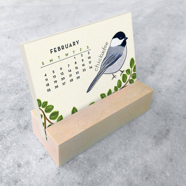 2026 Mini Desk Calendar, Birds