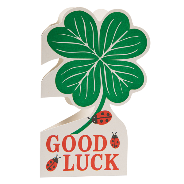 Good Luck Clover | Cut-Out - Greeting Card