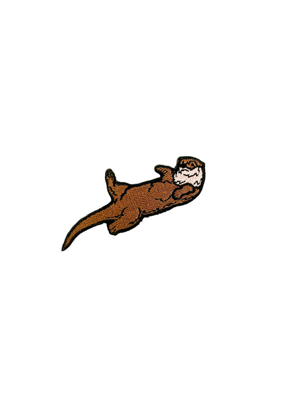 Otter Patch | Animal Embroidered Iron On Patch | River Otter