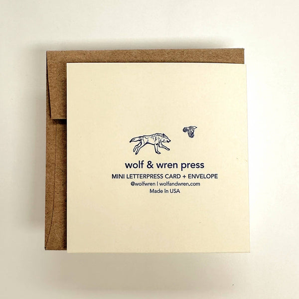 Blank Owl Mini Card
