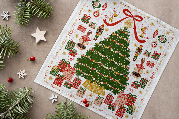 Christmas Tree Tea Towel – Holiday Kitchen Decor