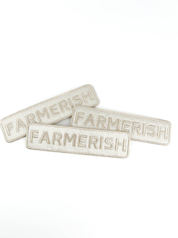 Farmerish Embroidered Iron-On Patch Homesteader Farm Garden