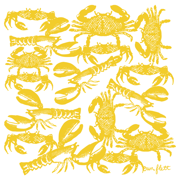 Satchel Bag in Crustaceans Lobster Crab Print