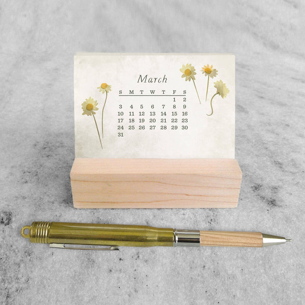 2026 Mini Desk Calendar, Dried Field Flowers