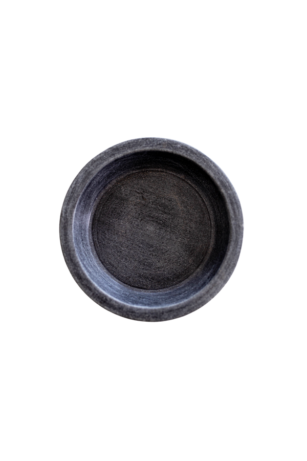 Dark Grey Stone Soap & Dish Brush Holder