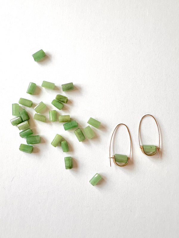 Belen Minimalist Earring - Green Aventurine