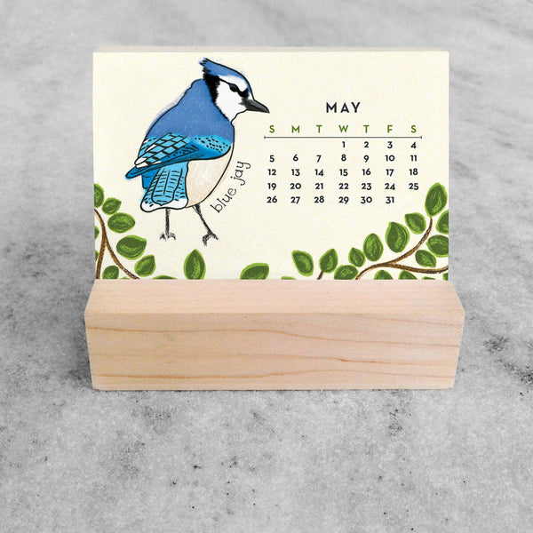 2026 Mini Desk Calendar, Birds