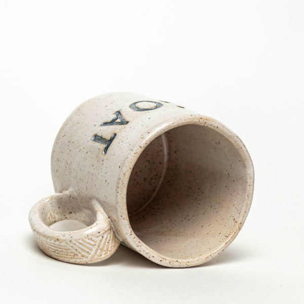 'GOAT' Handmade in Ohio Ceramic Stoneware White 14oz Mug
