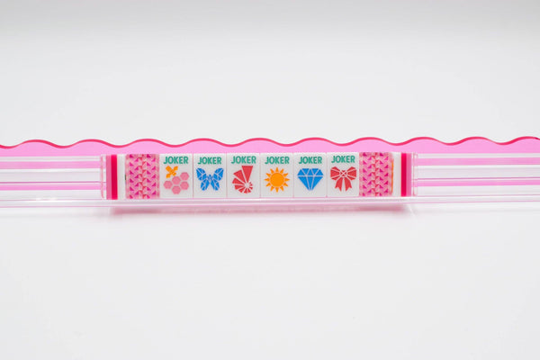 Crystal Prism Pink | Mahjong with Bold Angles and Vibrant Vibes | 1.25" x 0.9" x 0.7"