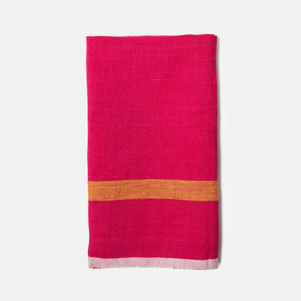 Laundered Linen Pink/Lime Towel 20x30