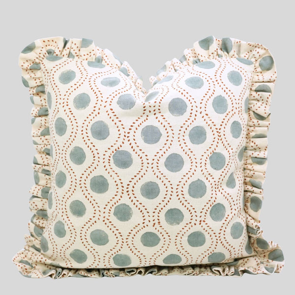 Artistic Block Duck Canvas Frill Pillow Cover - Raajbhog