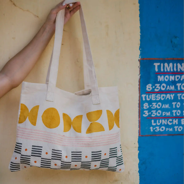 BLOK PARTI Block Printing Kit - Abstract Print Tote Bag