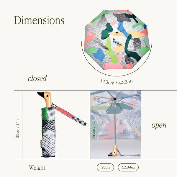 Dots Sustainable Compact Duckhead Umbrella