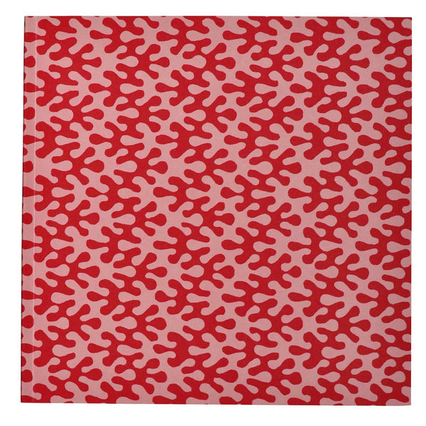 Square Notebook with Lined Paper in Kelp Raspberry Ripple