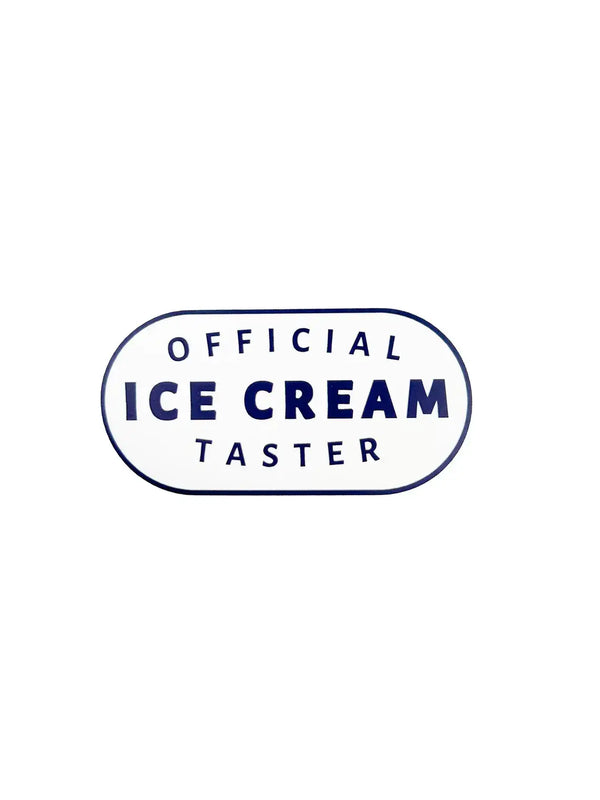 Official Ice Cream Taster Sticker Foodie Decal Fun Vinyl