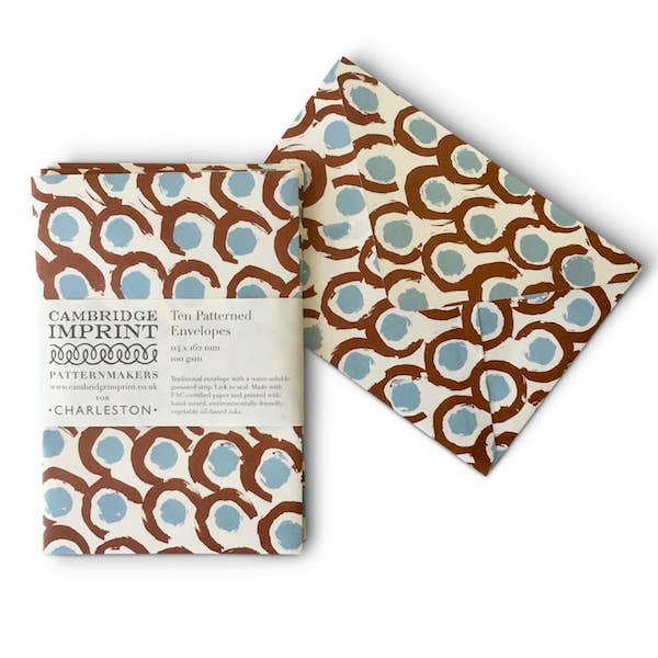 Packet of Ten Patterned Envelopes Charleston Loop and Spot