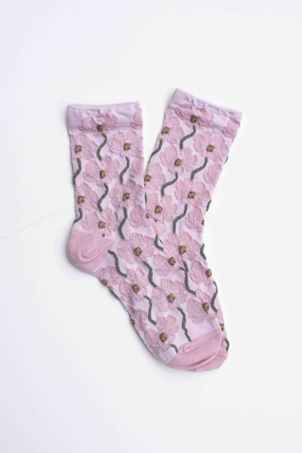 Floral Bloom Cotton Blend Socks