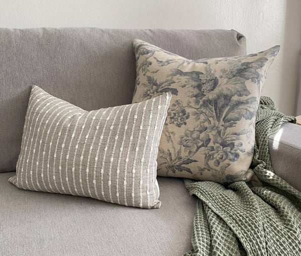 Cream Pillow, Neutral Striped | Perin