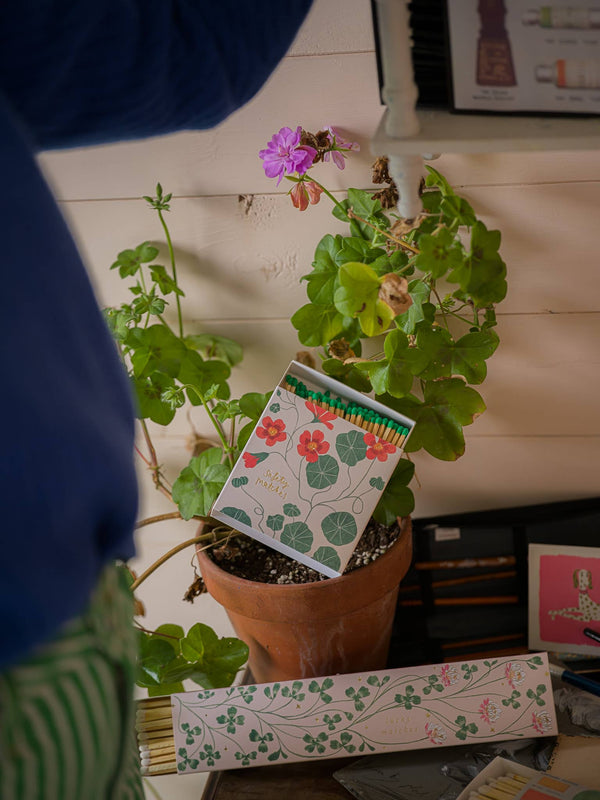 Nasturtium Matches | Square - Safety Matches