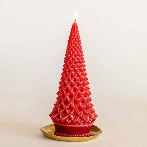 Signature Sculpted Tree Candle - Spicy Apple