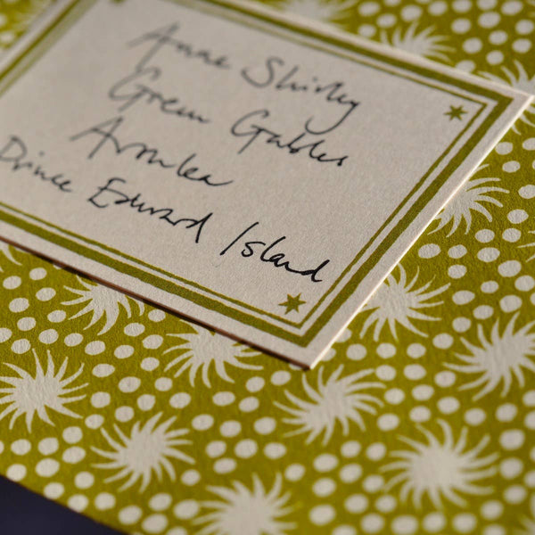 Packet of Ten Patterned Envelopes Animalcules Bawden Green