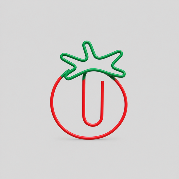 10 PCS Minimalist Tomato Shape Decorative Metal Paper Clips