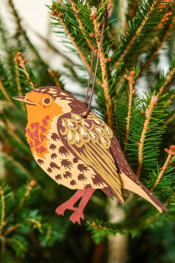 WINTER BIRDS PAPER ORNAMENTS