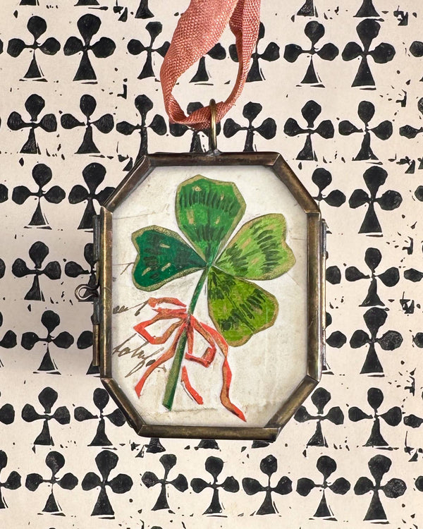 Clover with Bow ~ Small Locket