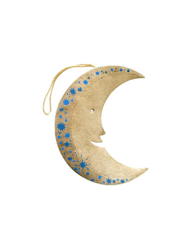 SHIMMERING MAN ON THE MOON BOARD ORNAMENT