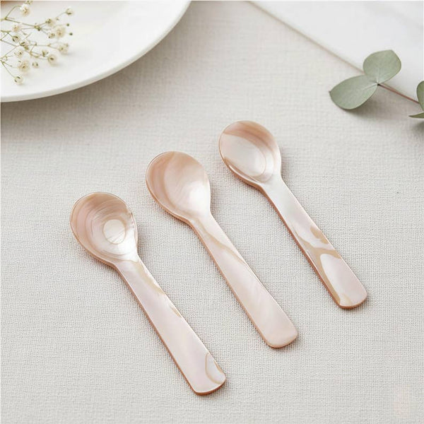 Natural Mother of Pearl Caviar & Dessert Spoons (2 Sizes)