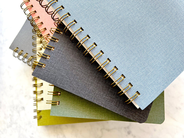 12-Month Planner, Peach Bookcloth