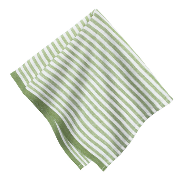 Ticking Stripe Napkin 20x20 | Basil | Set of 2