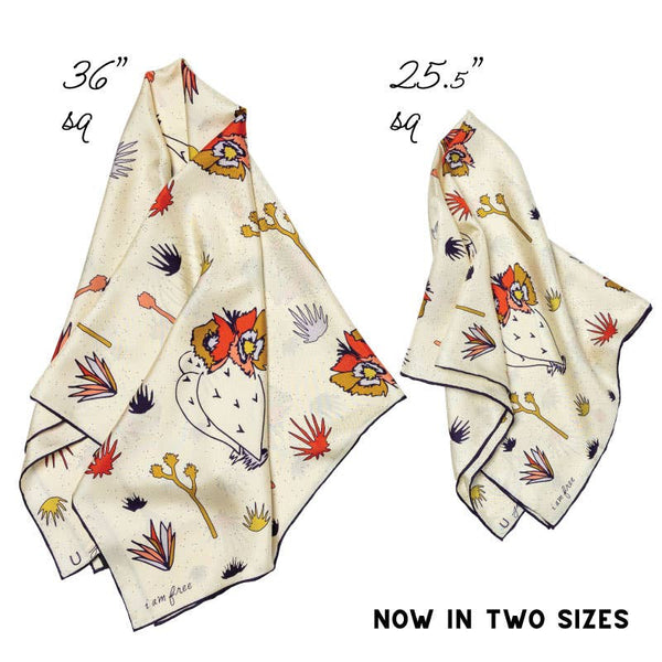 Silk Scarf - Word Jumble - Square Neck & Hair Scarf