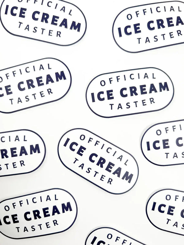 Official Ice Cream Taster Sticker Foodie Decal Fun Vinyl