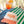 Spritz Hat Orange Striped Bill Embroidered Hat